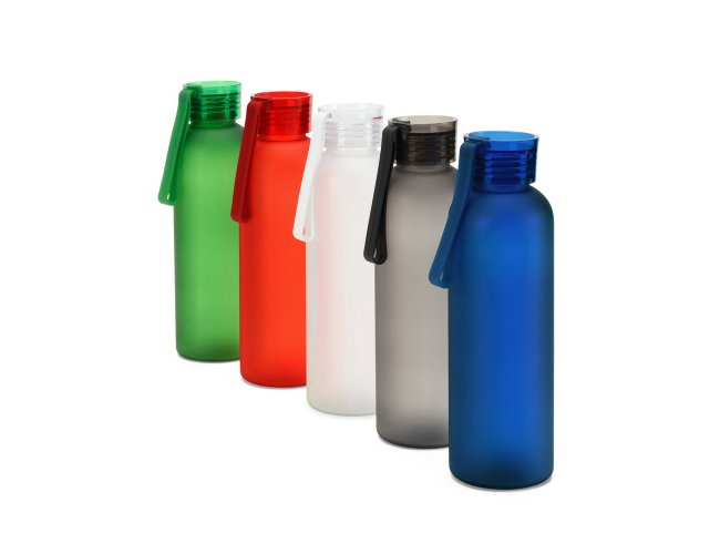 Squeeze esportiva em PET 100% reciclado, com acabamento fosco (600 mL)