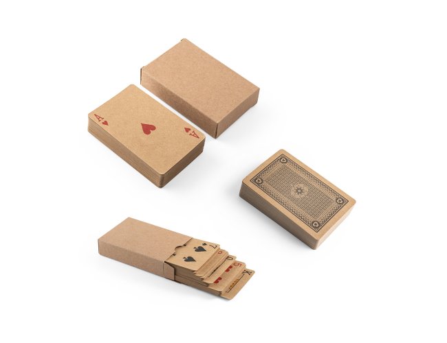 Baralho de 54 cartas clássicas em papel kraft