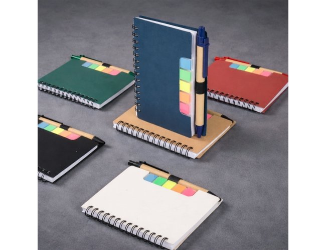 Bloco de Anota��es com Autoadesivos e Caneta