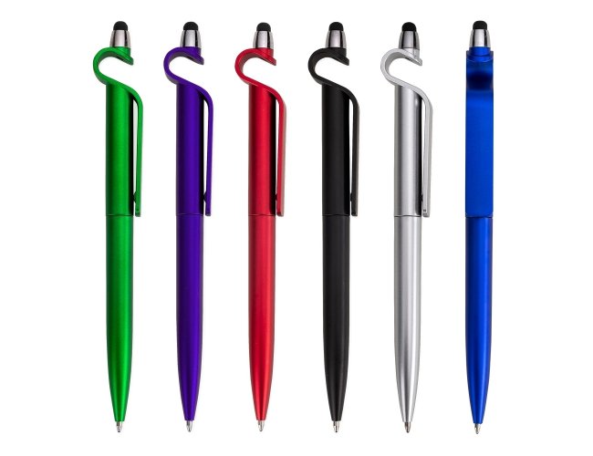 Caneta Pl�stica Touch com Suporte