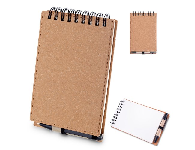 Mini Caderno de anotaes com caneta personalizado