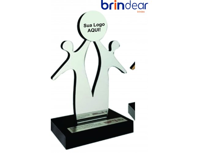 Troféu em Acrílico Dupla Personalizado